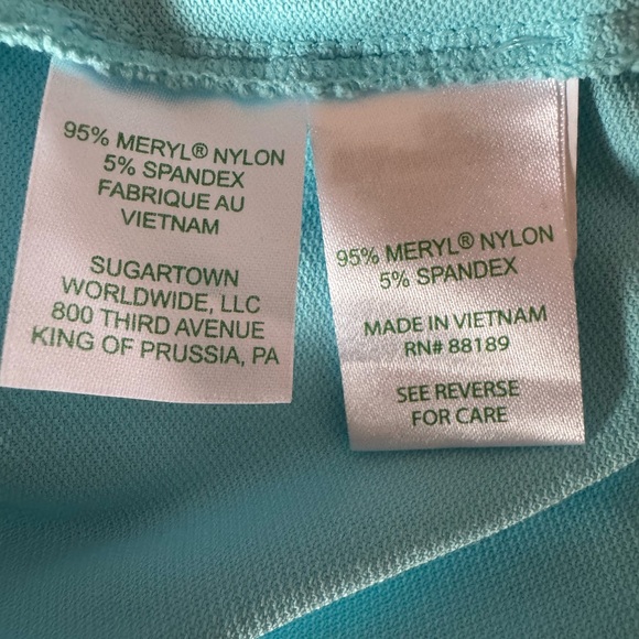 EUC LILLY PULITZER Bali Blue Meryl Nylon Pique Polo UPF 50+ Long-Sleeve Size XL - Picture 8 of 10